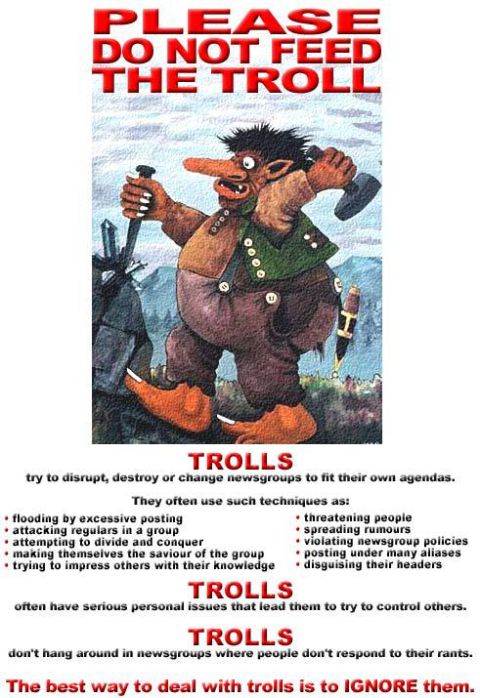 2003 Jeep TJ - An illustration depicts a troll character, accompanied by text explaining the behavior and management of online trolls.
