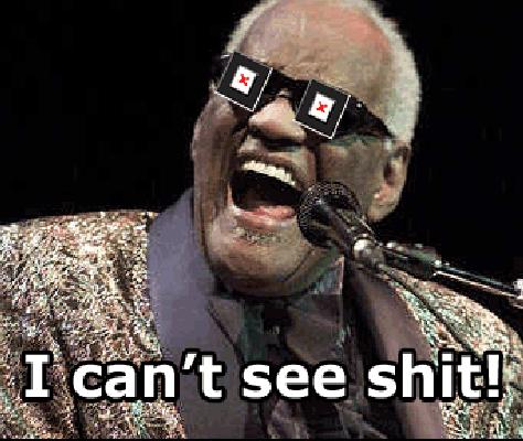 1996 Ford F-150 - A meme a singer with custom glasses and a text overlay that reads "I can't see shit!"