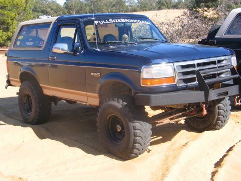 1995 Ford Bronco - This 1995 Ford Bronco is equipped for off-road adventures with its lifted suspension and large tires.