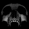 1991 Ford LTD Crown Victoria - This image shows a skull with prominent fangs, set against a dark background.