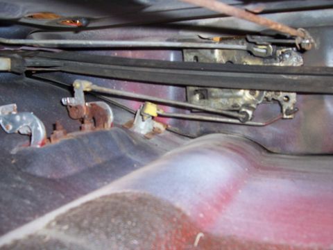 1978 Ford Bronco - Close-up of the interior door latch mechanism on a 1978 Ford Bronco.