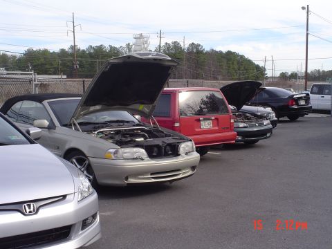 1994 Mazda 626 - Volvo meet (Do you see my car?)
