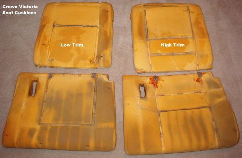 1994 Ford Crown Victoria - Cushion Comparison After finding a '93 Grand Marquis power seat in the junkyard, I stripped the upholstery & cushions off the frame, washed…