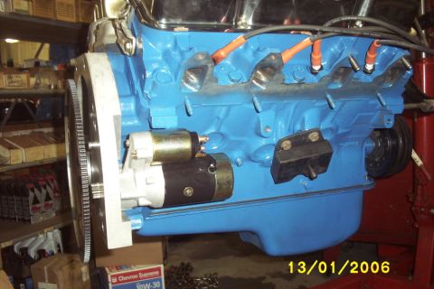 1967 Ford Galaxie - Bendtsen Transmission AOD to FE Adapter plate on the 390.