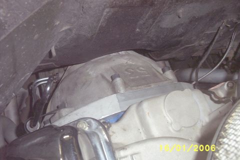 1967 Ford Galaxie - This image shows the transmission and exhaust components of a vehicle, with a visible date stamp.