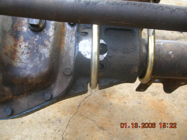 U-Bolt flip...had to make a new spring plate and grind down the cast part of the housing. I didn't like havin the threads pointing down, so I fixed it