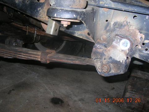 1991 Ford F-150 - Rear hangers are welded up good now..They are not goin anywhere. i think the frame will break in half before these things come off