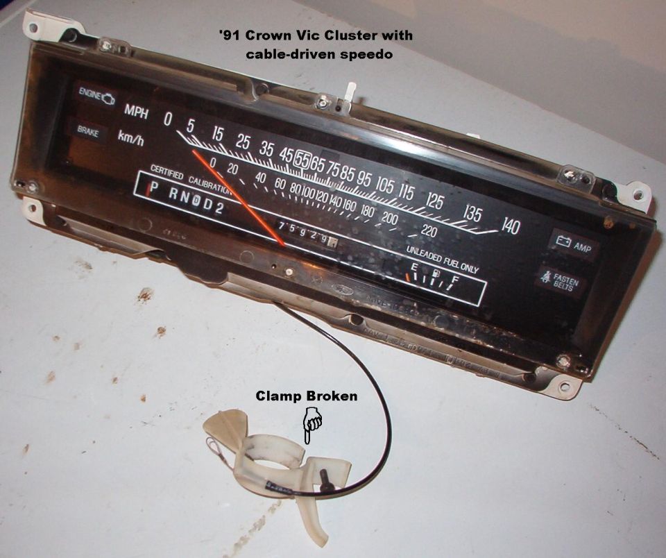 SOLD '88 Crown Vic Cluster