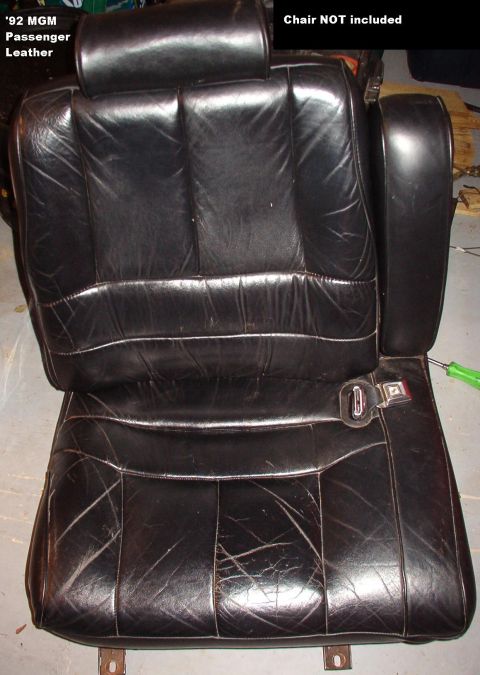 1994 Ford Crown Victoria - Leather seat COVER ONLY from black '92 MGM. VERY good used condition. The only blemish is a small cut above the switch that's barely notice…