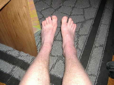 1979 Ford Bronco - Human feet and legs are visible in this photo, standing on a patterned carpet.