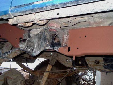 1984 Ford Bronco - passngr-side framerail primered