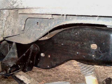 1984 Ford Bronco - rear frame, Ospho applied
