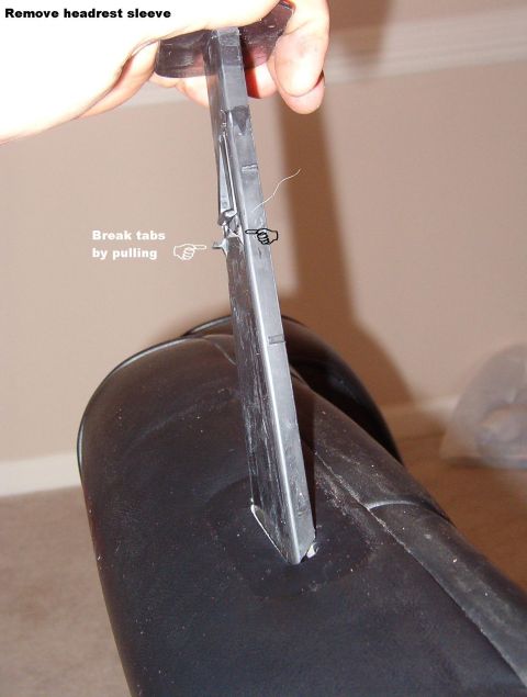 1994 Ford Crown Victoria - Headrest Sleeve Just pull the sleeve straight up & out.