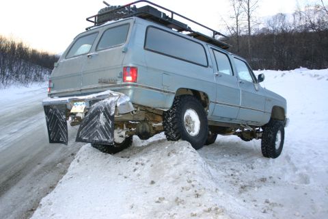 2003 Jeep TJ - This Chevrolet Suburban is equipped for off-road snow conditions.
