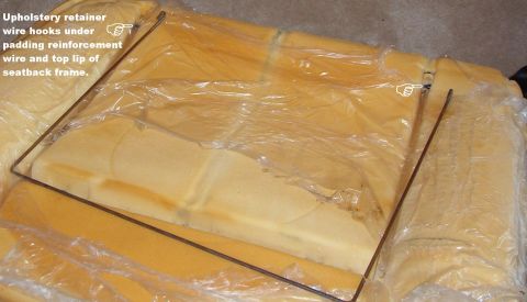 1994 Ford Crown Victoria - Seatback Retainer Rod This is the other reason the pad can't be left attached to the cover - the top ends of the U slip under the lip of th…