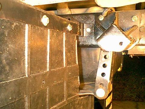 1983 Ford Bronco - here is the mount bolted the the frame. this view is from the rear for the truck.