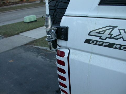 1996 Ford Bronco - Rear view of a 1996 Ford Bronco, highlighting its 4x4 Off Road badging and antenna mount.