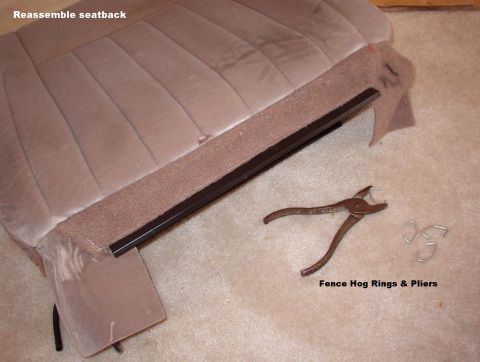 1994 Ford Crown Victoria - I use fence hog rings from a hardware store because they're cheap, easy to find, & effective.