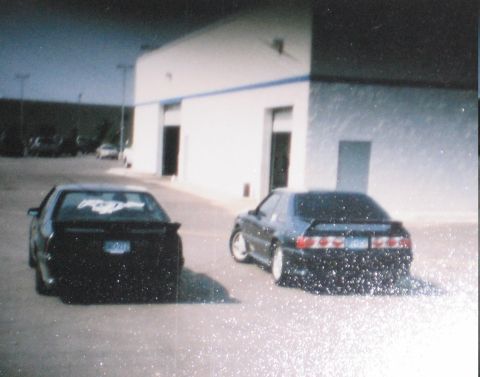 1990 Ford Mustang - me and a ricer mustang :)