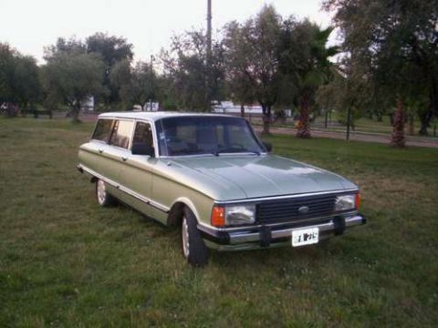 1972 Ford Ranchero - Station wagon with a prominent grille and chrome bumper parked outdoors on a grassy area.