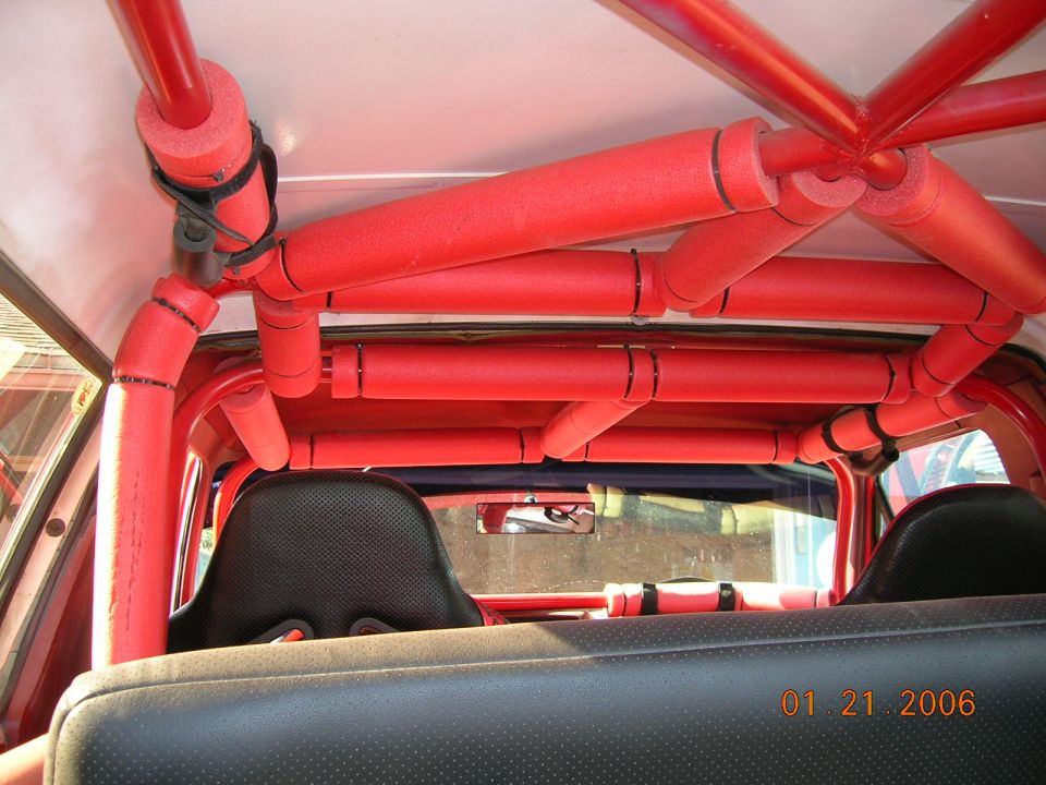 area over rear seat.