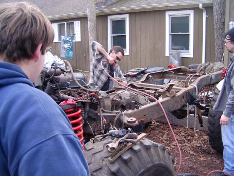1986 Ford Sport - prepeing the F250 xmember to fit on Bronco Frame