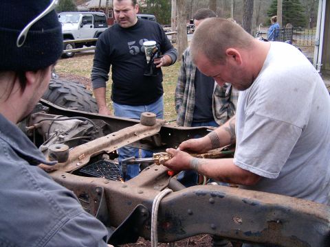 1986 Ford Sport - notching out crossmember