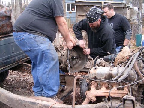 1986 Ford Sport - a few good men and the tranny is out