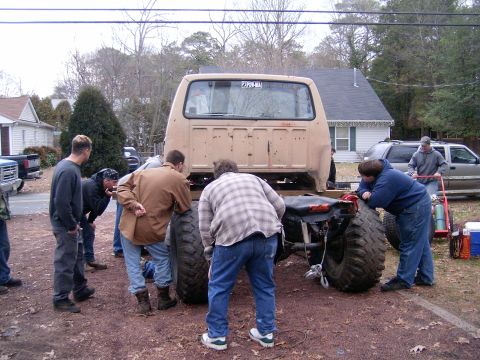1986 Ford Sport - everyone is anxious to see how the rear cab mounts line up