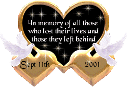 1986 Ford Bronco - A memorial graphic commemorating September 11, 2001, with doves and a heart shape.