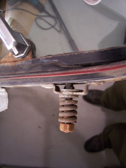 1978 Ford Bronco - Close-up of the bolt that holds on the vent window.