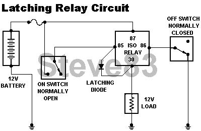 1983 Ford Bronco - Latching Relay ERROR: 85 & 86 should be reversed A simple circuit that can be used for a variety of applications. If the diode is replaced…