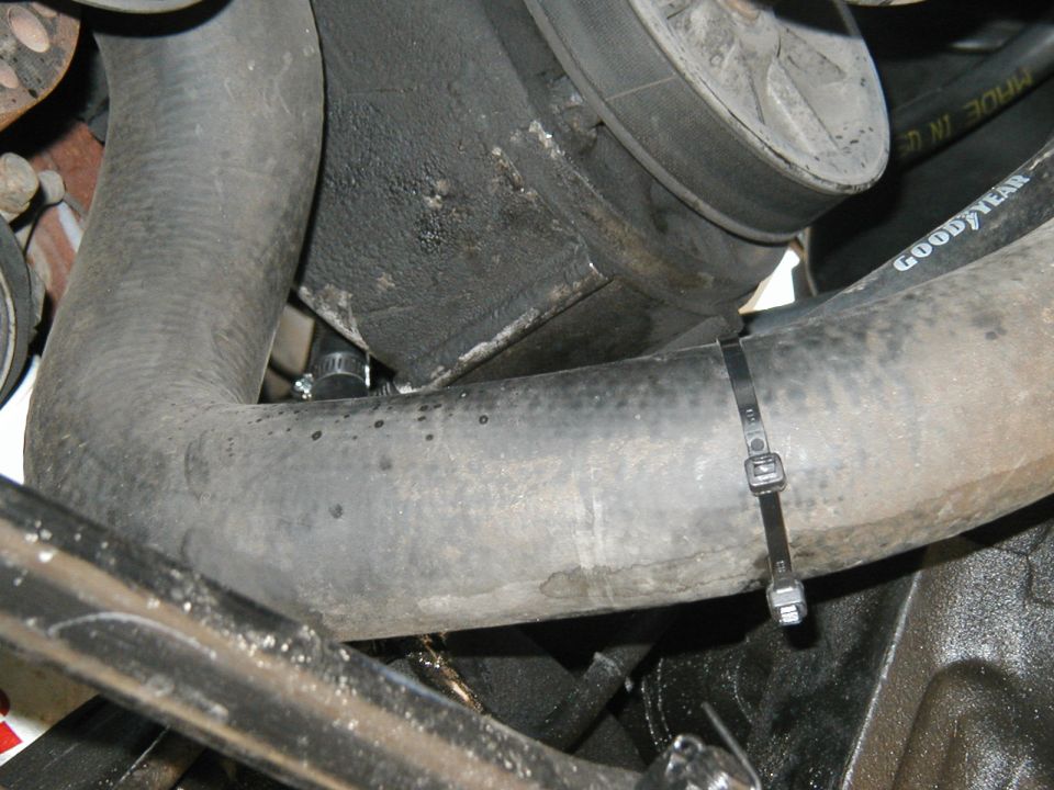 Pump end from cooler.