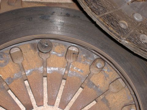 2004 Jeep Wrangler - This image shows a worn clutch assembly, likely needing replacement.