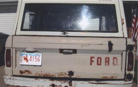1967 Ford Bronco - Here's one of the tail gate, I don't think I'll be reusing it.
