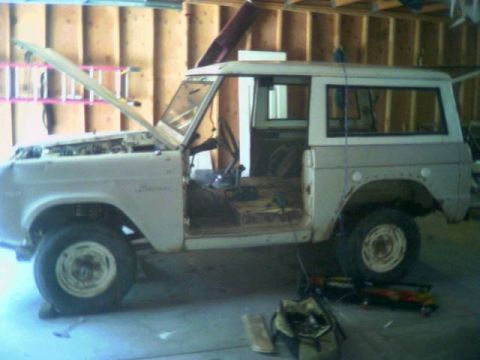 1967 Ford Bronco - Phone pic. This is the start of the tear down.