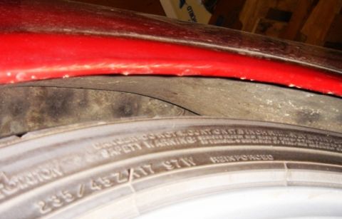 1991 Ford Taurus - Rolled rear fender