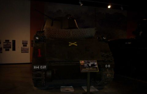 1998 Ford Crown Victoria - An armored vehicle, possibly a museum exhibit, is viewed from the front, displaying unit markings.