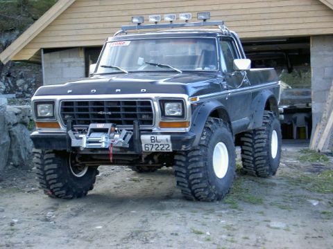 1979 Ford Bronco - This modified Ford Bronco sits high on massive off-road tires, ready for adventure.