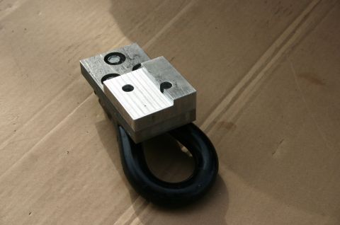 1994 Ford Bronco - Recovery shackle with a metal bracket, likely for towing or securing a vehicle.