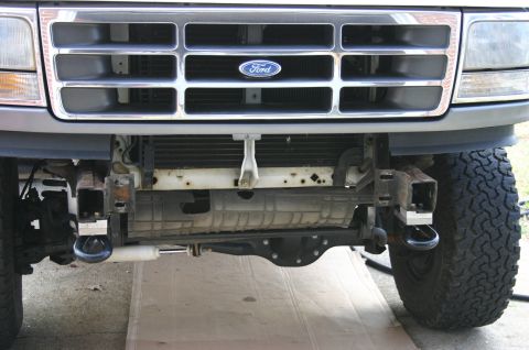 1994 Ford Bronco - Front view of a 1994 Ford Bronco, highlighting its recovery points and grille.
