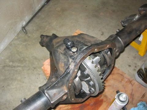 1993 Ford Bronco - Close-up view of an open differential housing, revealing the internal gears.