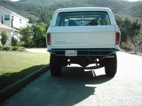 1978 Ford Bronco - 1978 Ford Bronco rear view, showing aftermarket bumper and tires.