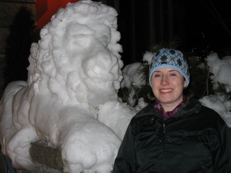 Me with a snow lion
