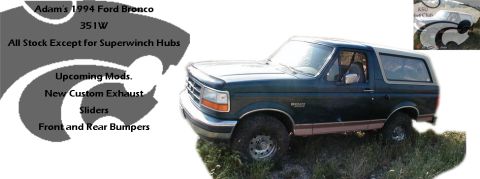 1994 Ford Bronco - This 1994 Ford Bronco is shown with its original body style and tan removable top.