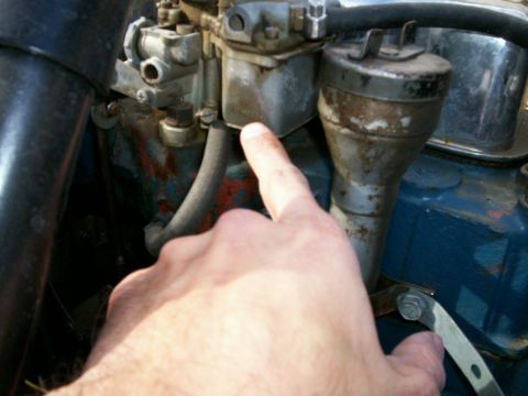 1993 Ford Bronco - Side shot of CJ2A Holley carb