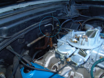 1978 Ford Mustang II - Engine bay detail with carburetor and fuel lines visible.