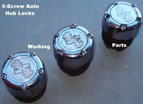 1983 Ford Bronco - SOLD Auto Hub Locks 5-screw They need to be cleaned & lubed, but they're working & complete EXCEPT for the "seal bridges". Look a…