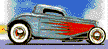 1970 Ford Ranchero - This hot rod features a distinctive flame graphic along its side and whitewall tires.