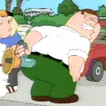1996 Ford Probe - Peter Griffin is shown in a scene from Family Guy with a megaphone being shoved into his rear.